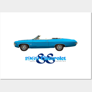 1969 Chevrolet Impala SS Convertible Posters and Art